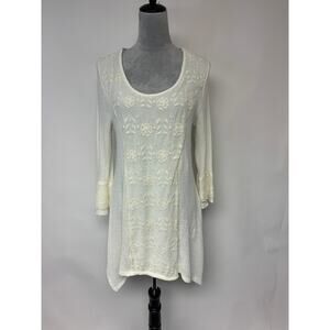 Cal Style Dress Tunic Cottagecore Boho Fairycore Romantic Lace Festival Womens L